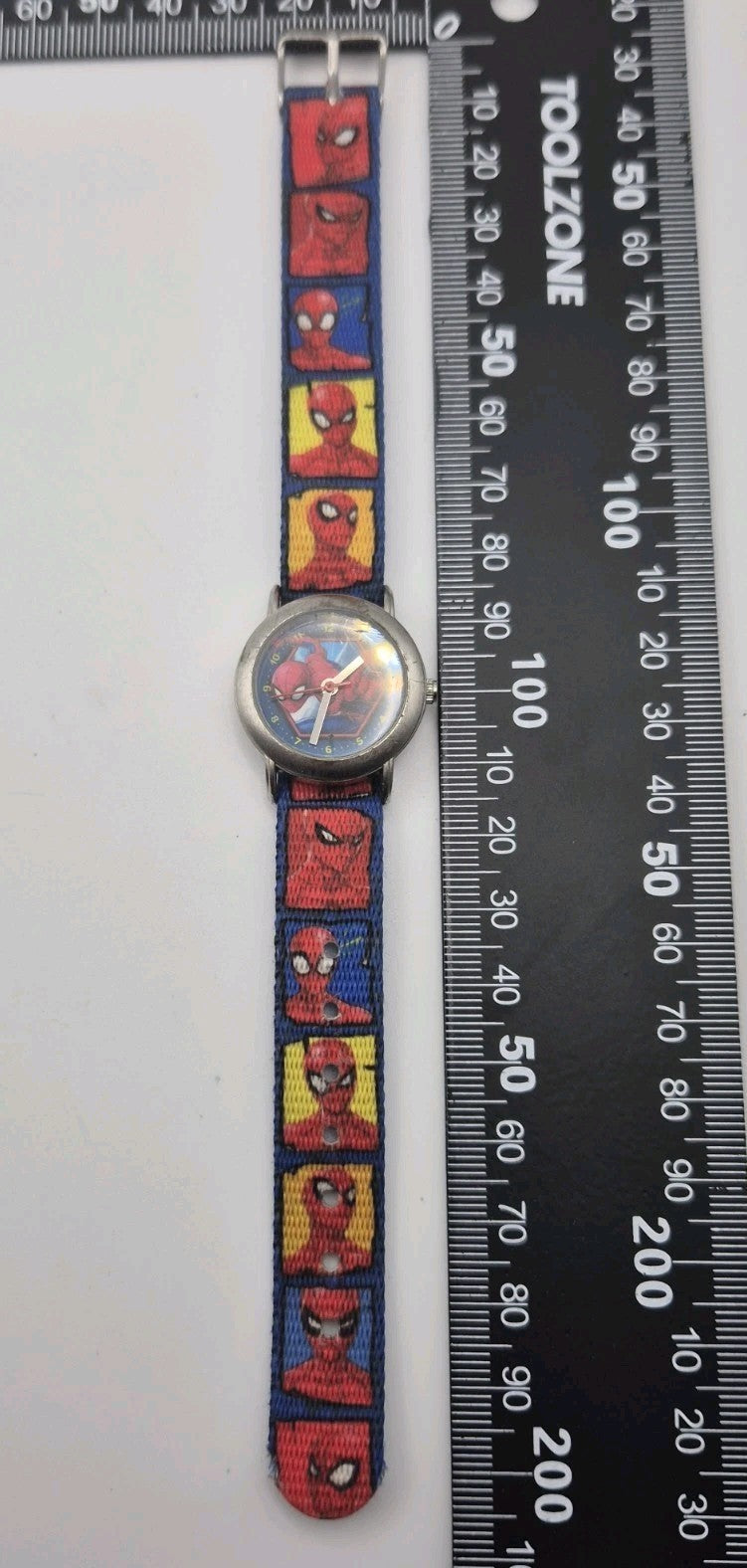Marvel Spider-Man kids watch featuring a blue nylon strap20