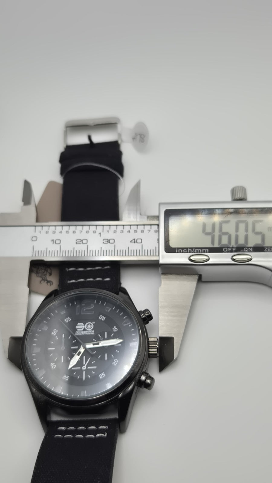 Crosshatch Men's Quartz Watch with Analogue Display and Black Strap16