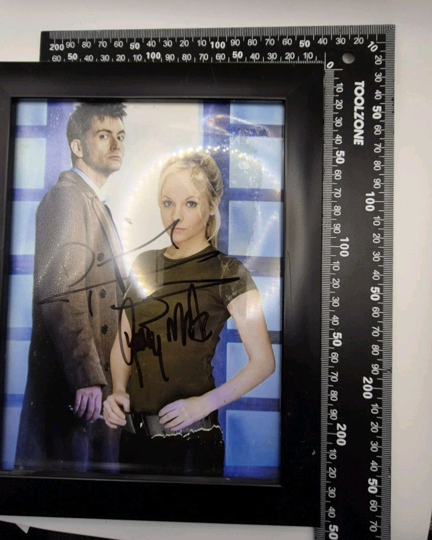 Dual signed autographed photo of David Tennant as the Tenth Doctor and...6