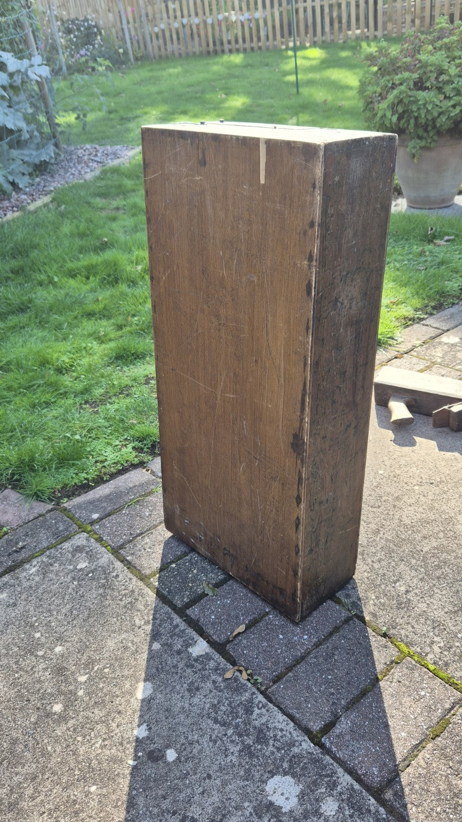 Vintage Carpenters Wooden Box And wooden plane17
