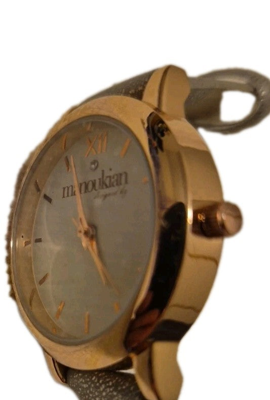 Manoukian SilverGray Glitter Wristwatch7