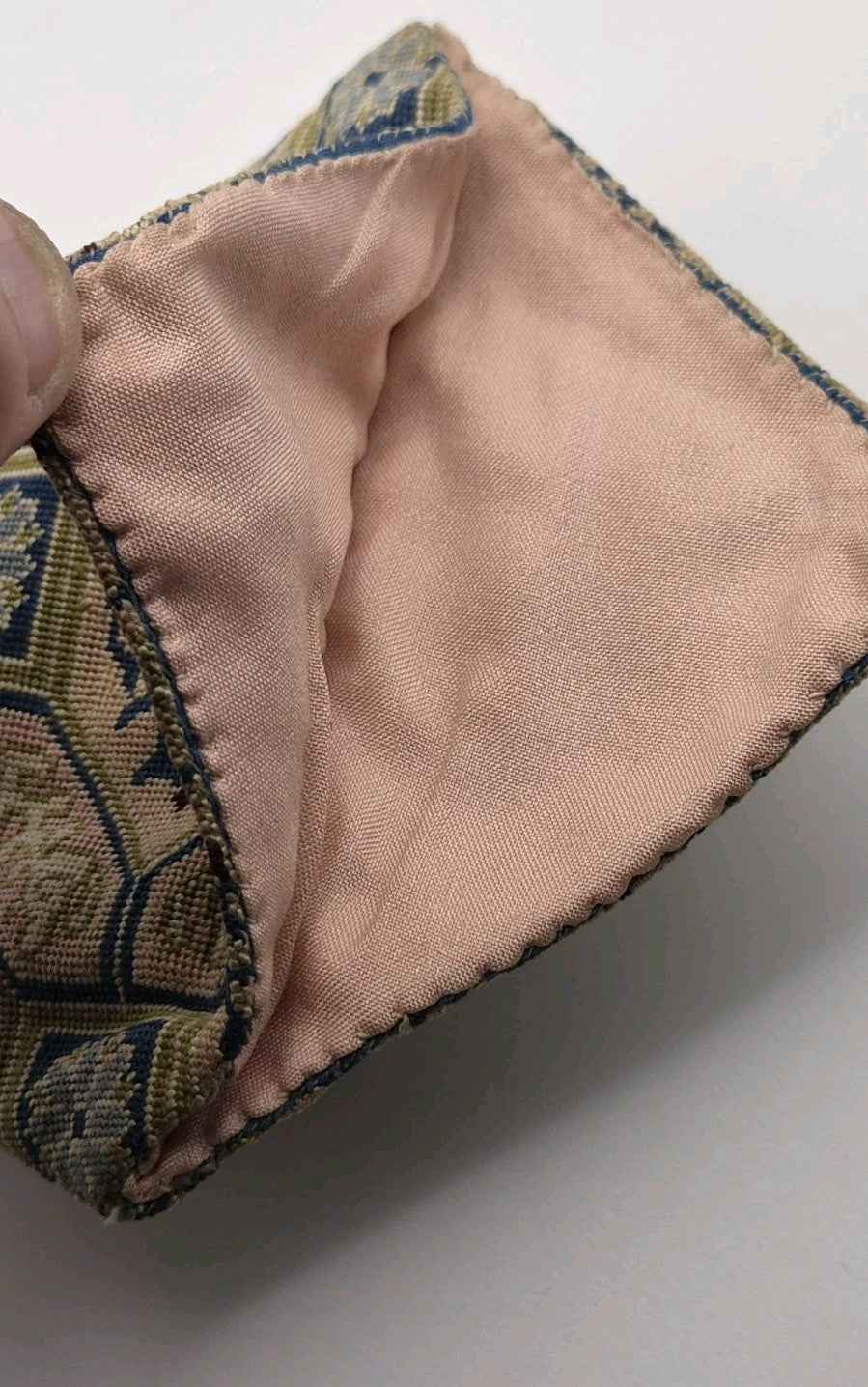 diamond-shaped needlepoint or petit-point pouch Bag8