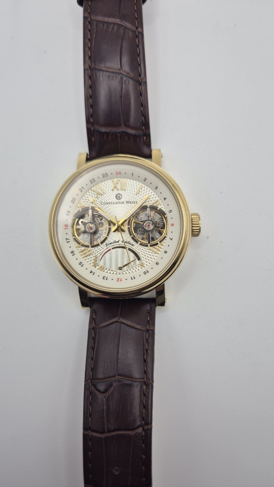 CONSTANTIN WEISZ LIMITED EDITION WRIST WATCH FEATURING A A GOLD PLATED CASE WITH21