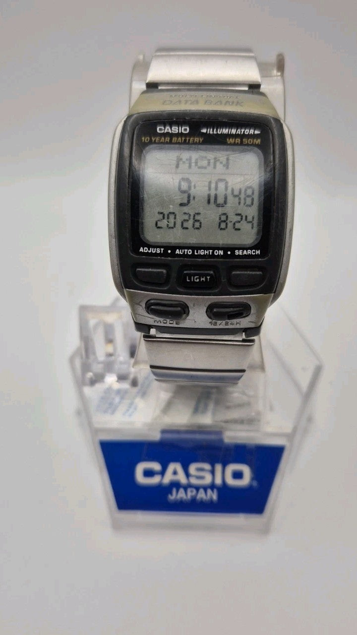 Casio DB-37H 2524 Multi Lingual Data Bank Illuminator Vintage Watch0