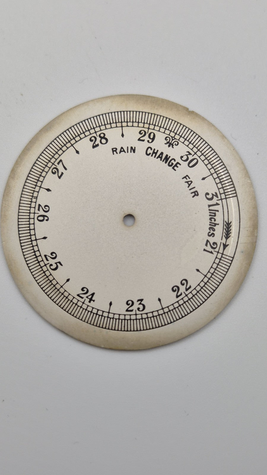 Antique pocket barometer with an altimeter scale in a brass case.11