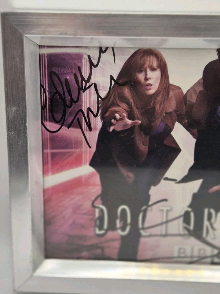 Framed promotional photograph of the Tenth Doctor (played by David Tennant) and4