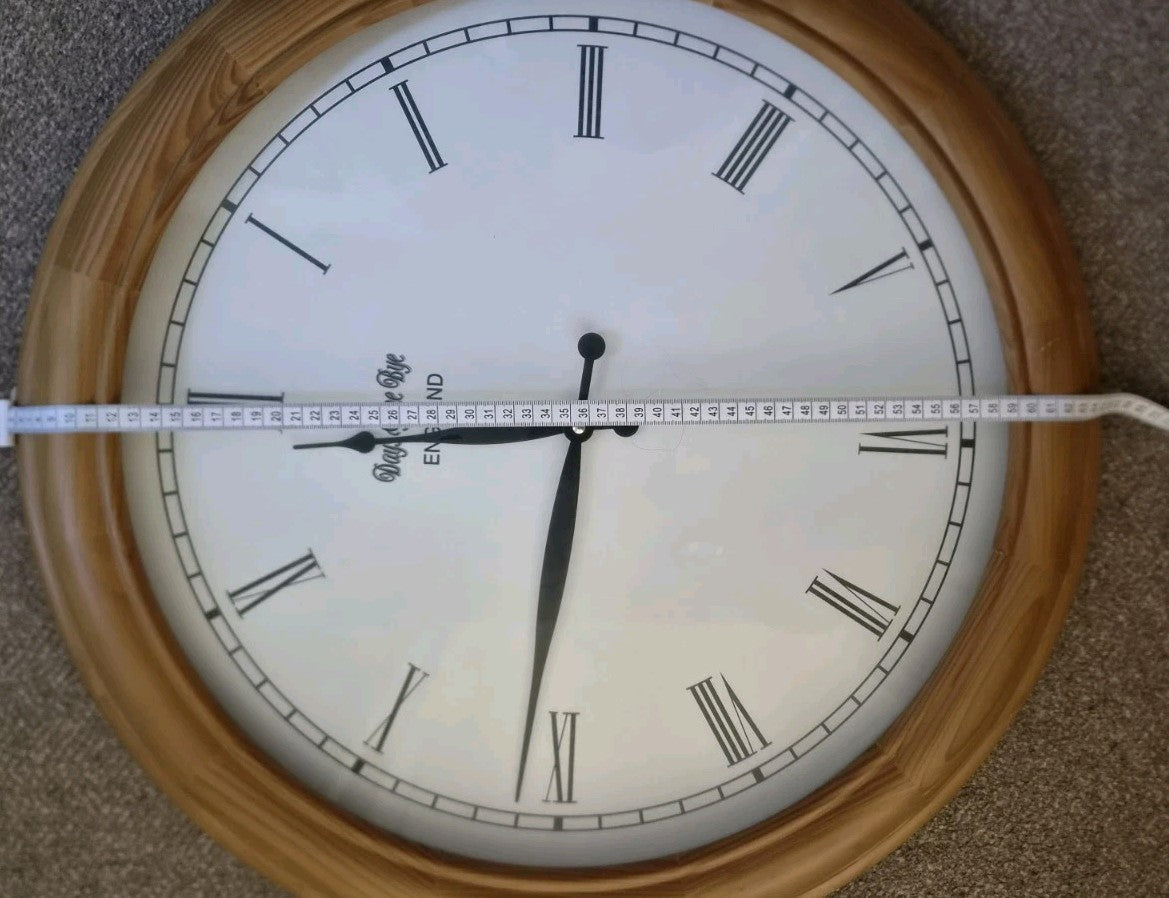 Wood Quartz Wall Clock 64cm Days Gone Bye England3