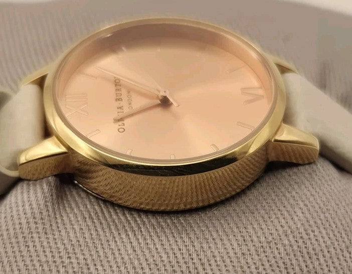 Olivia Burton big dial Pink and Rose Gold Coloured  watch1