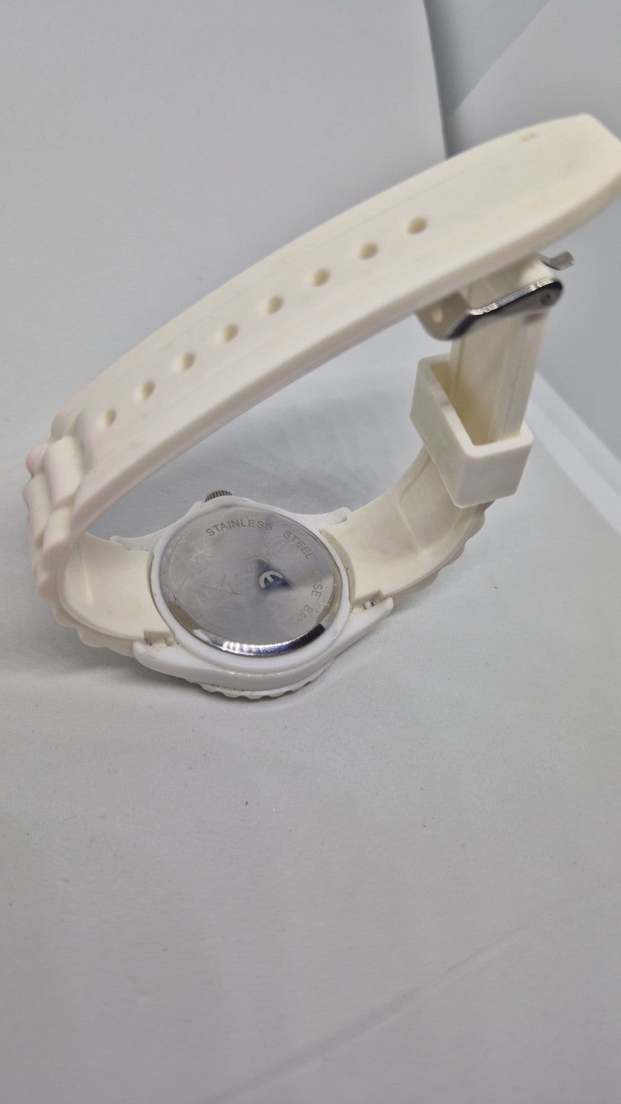 White and rose gold tone, plastic, quartz wrist watch11
