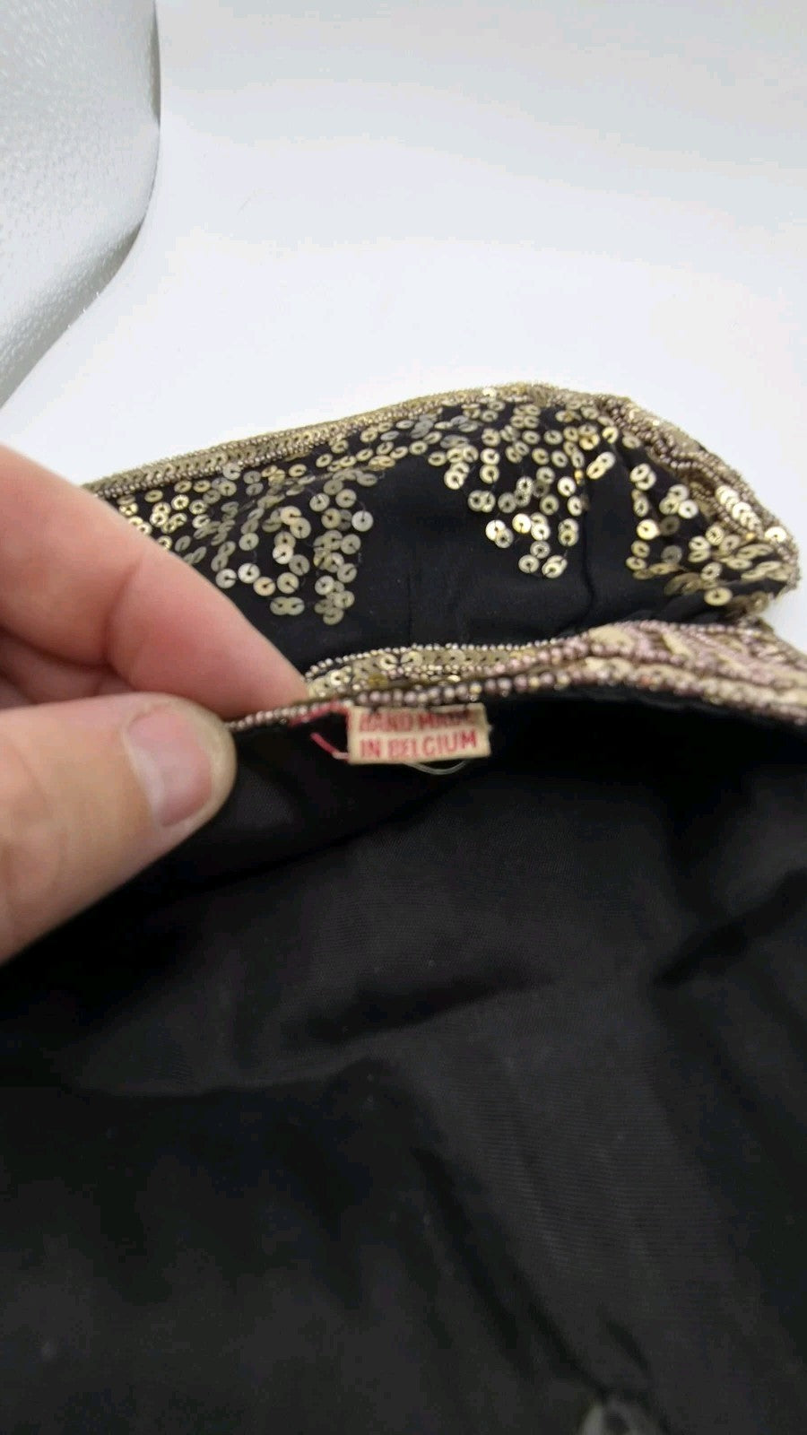 vintage Belgium Art Deco sequin evening purse11