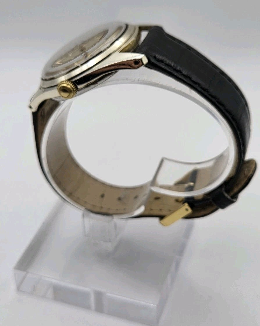 Vintage Services 5 Jewels Shockproof Date Manual Wind Watch 34mm 1960s5