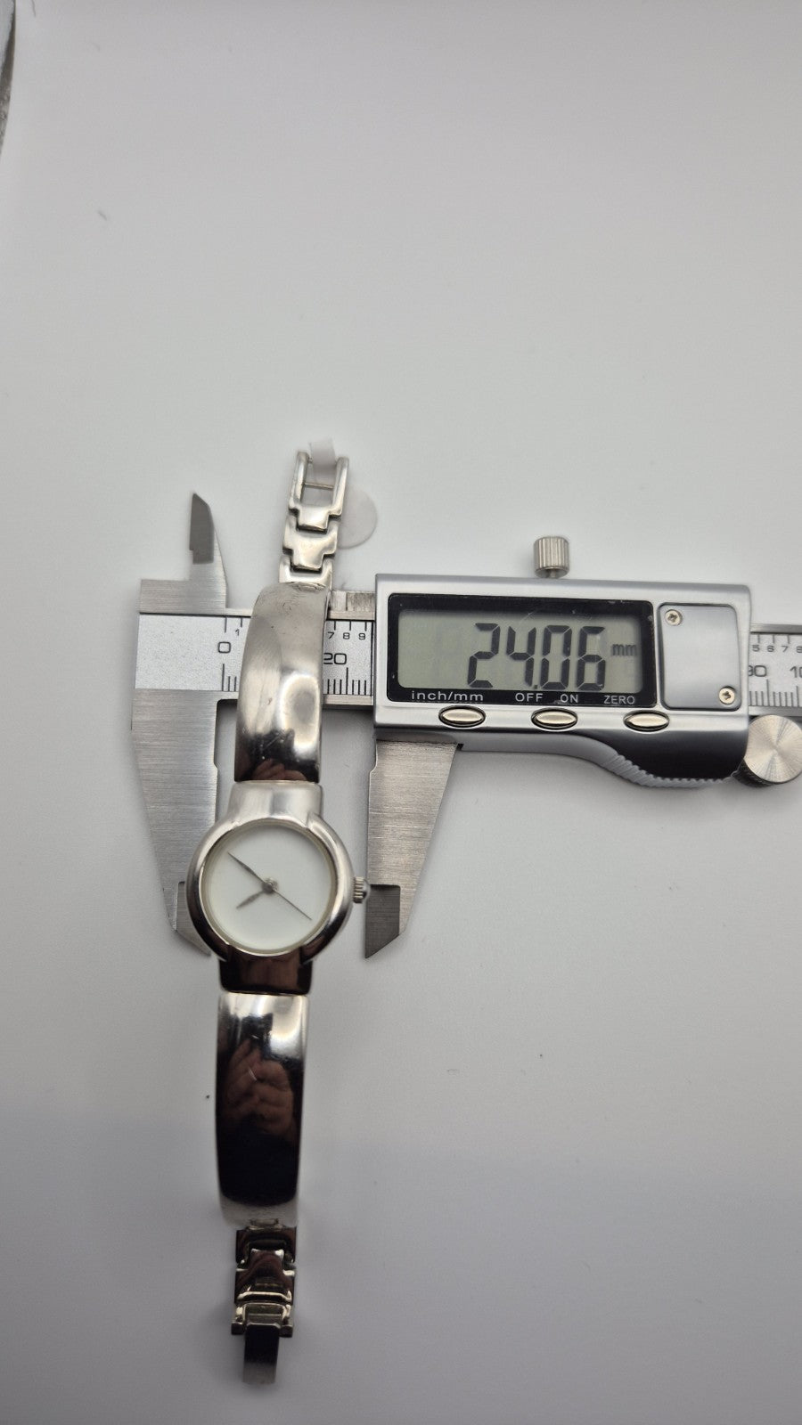 St Michael M & S ladies silver tone bangle wrist watch with new battery15