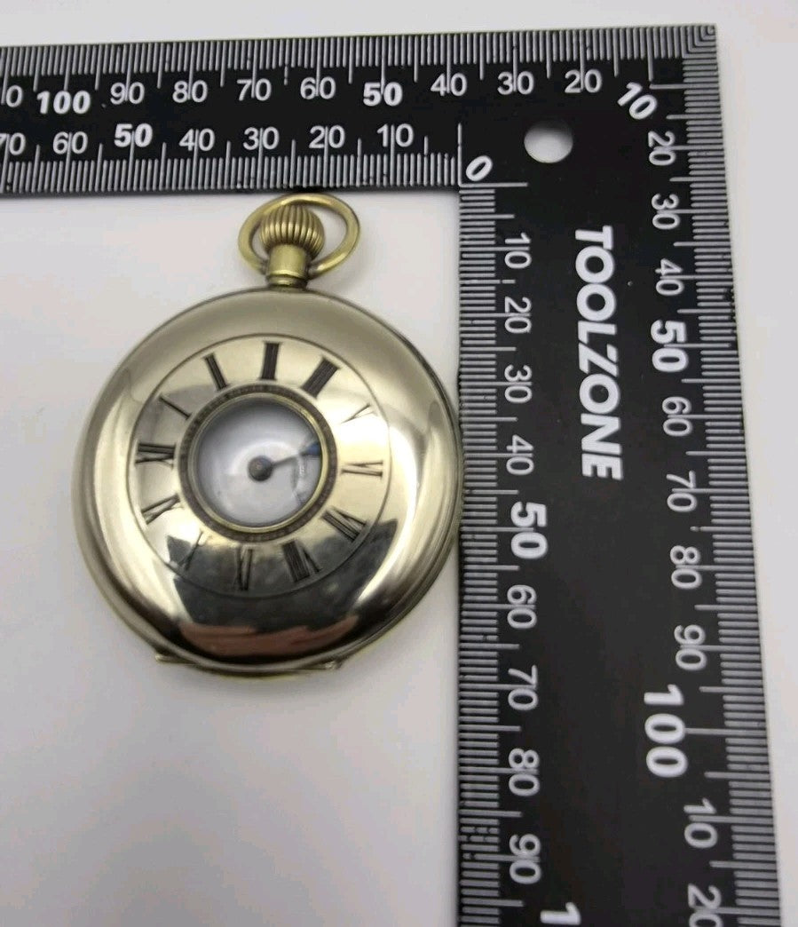 vintage Medana half-hunter pocket watch Working16
