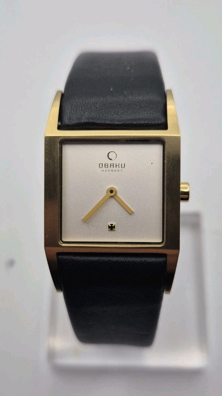 Obaku Harmony quartz Ladies wristwatch Model V113LGIRB With a gold tone...7