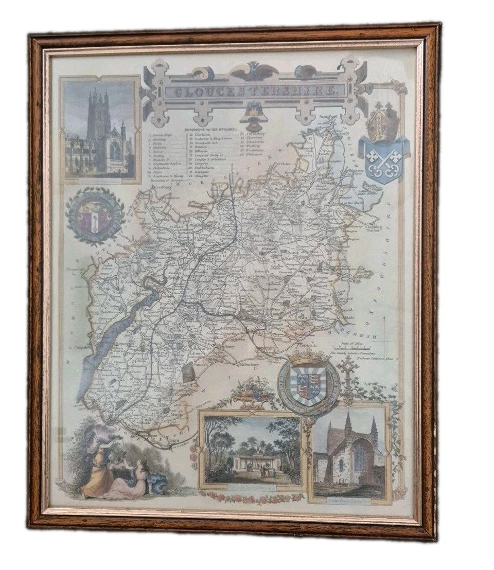 Framed Map Of Gloucester0