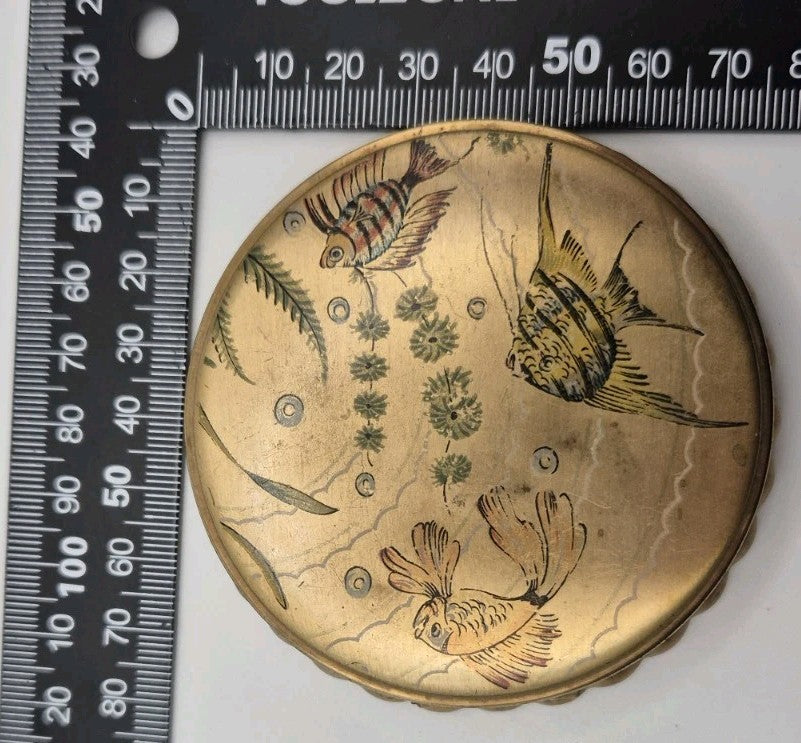 Vintage KIGU fish Makeup compact5