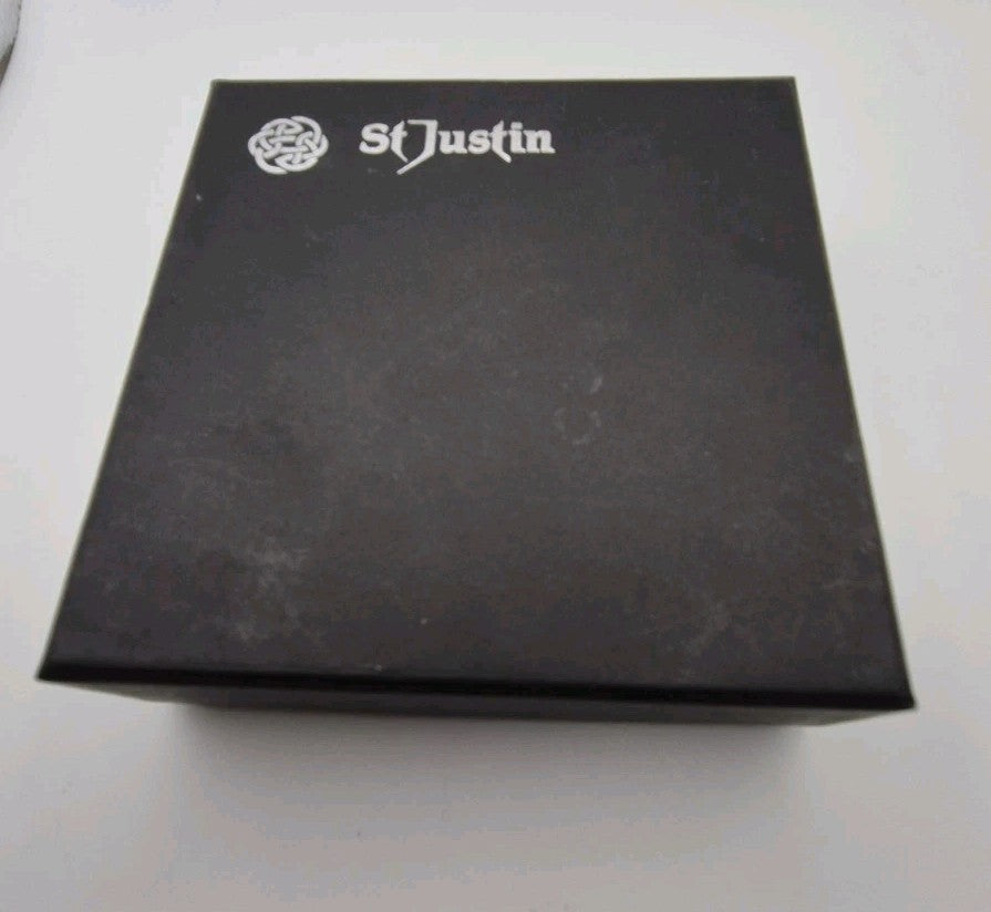 St Justin Analogue Folding Travel Alarm Clock Silver Metal14