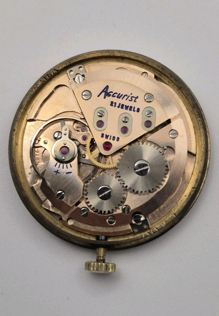 Accurist 1960s 9 Carat Gold Watch,  date, 21 Jewels, Working, Swiss Made16