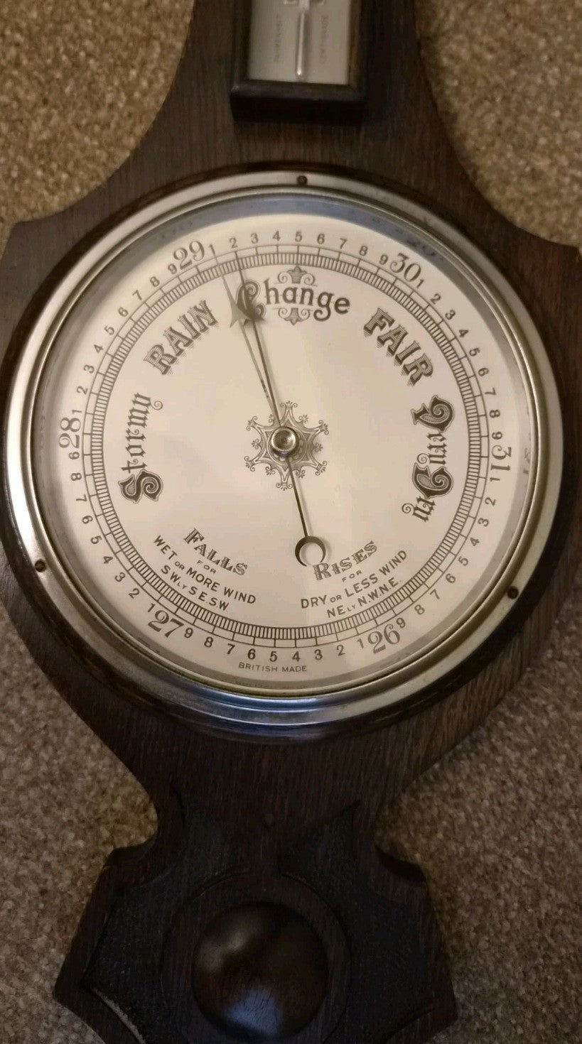 Antique Quality carved Banjo Barometer1