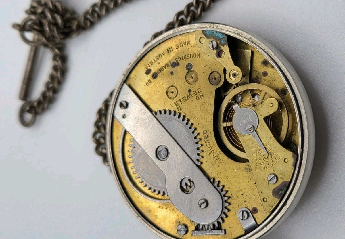 vintage Railway Timekeeper pocket watch. Austria. Working11