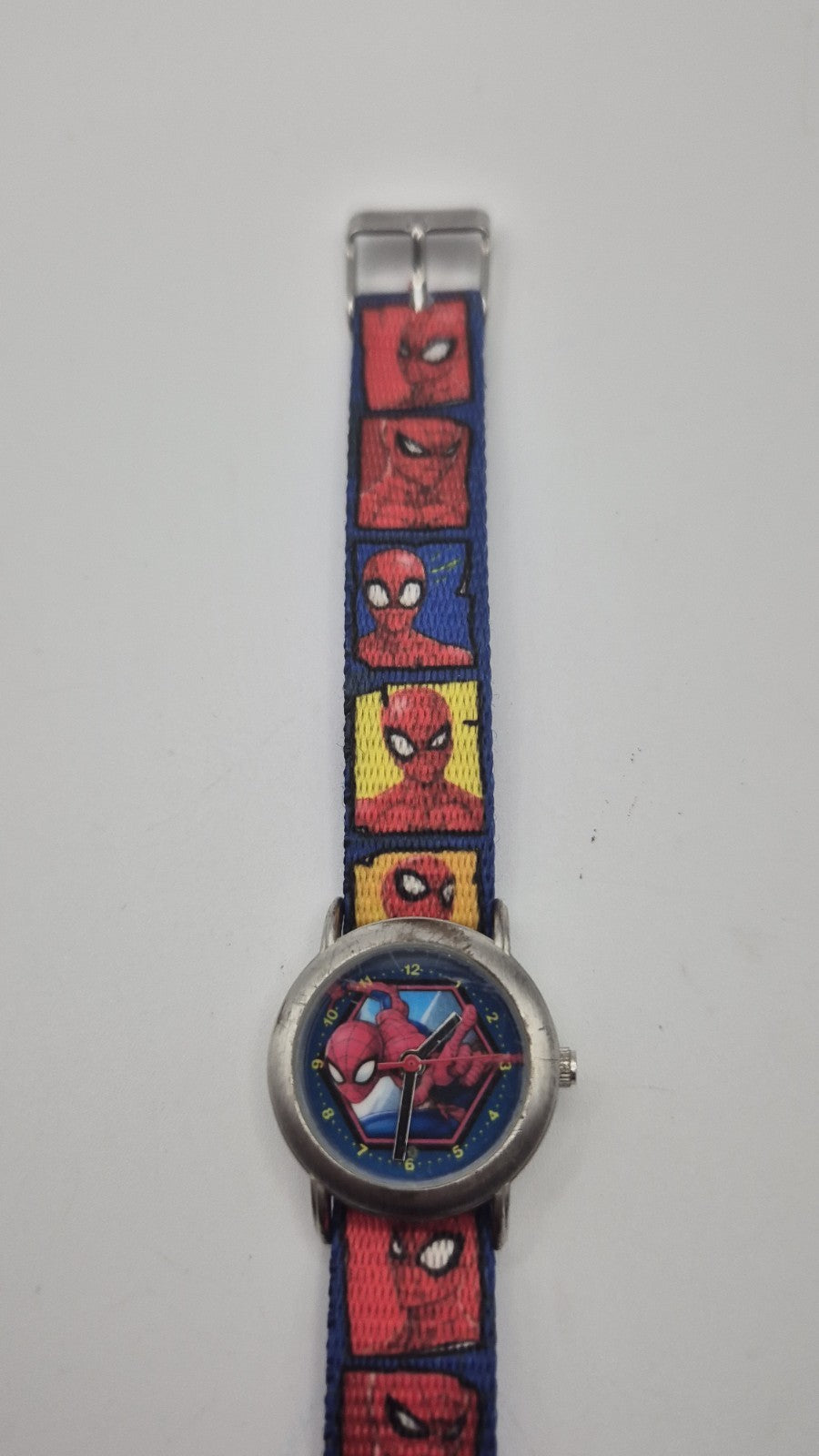 Marvel Spider-Man kids watch featuring a blue nylon strap12