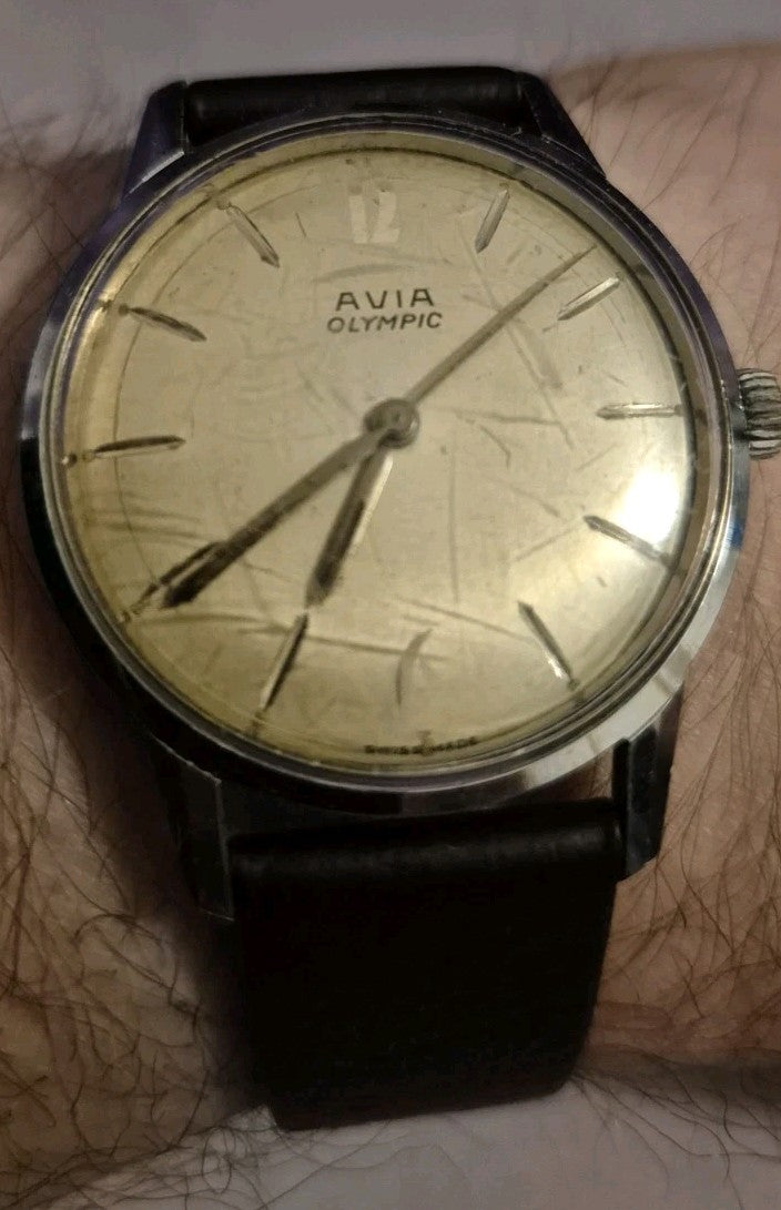 Avia  Mens Olympic  Swiss Made Vintage Mechanical Watch20