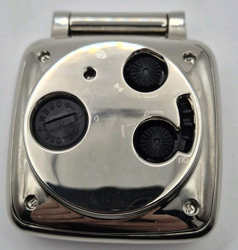 St Justin Analogue Folding Travel Alarm Clock Silver Metal7