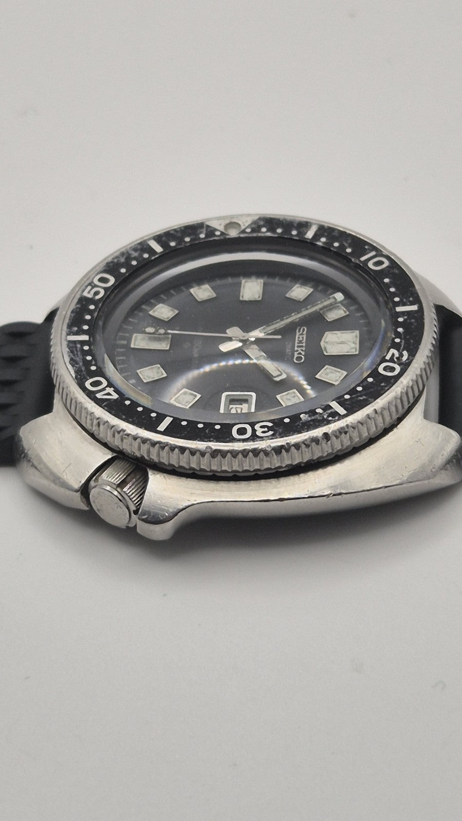 Seiko 6105  8110 'Willard' Diver Watch Vintage with waffle strap11