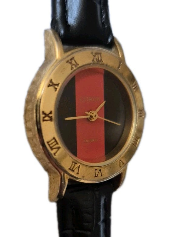 Citron Quartz Watch With Leather Strap Working With New Battery1