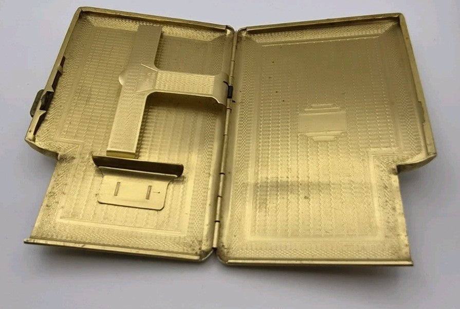 vintage gold-toned metal  cigarette case5