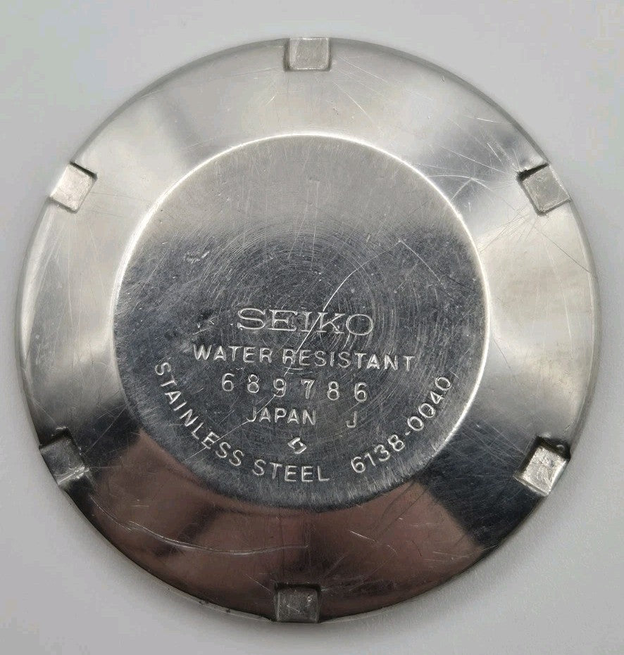 Authentic Seiko 6138 0040 Bullhead Chronograph Case Set Original Dial & Caseback6