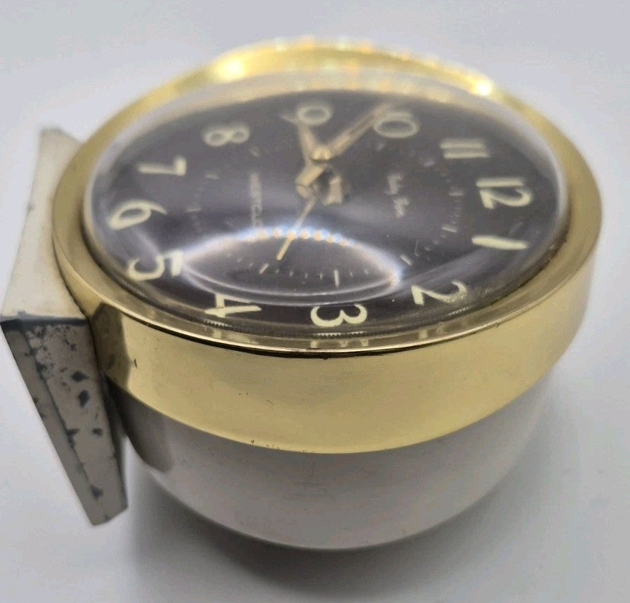 Westclox BIG BEN Alarm Clock Black & White Bronze Colour 1960s Working11