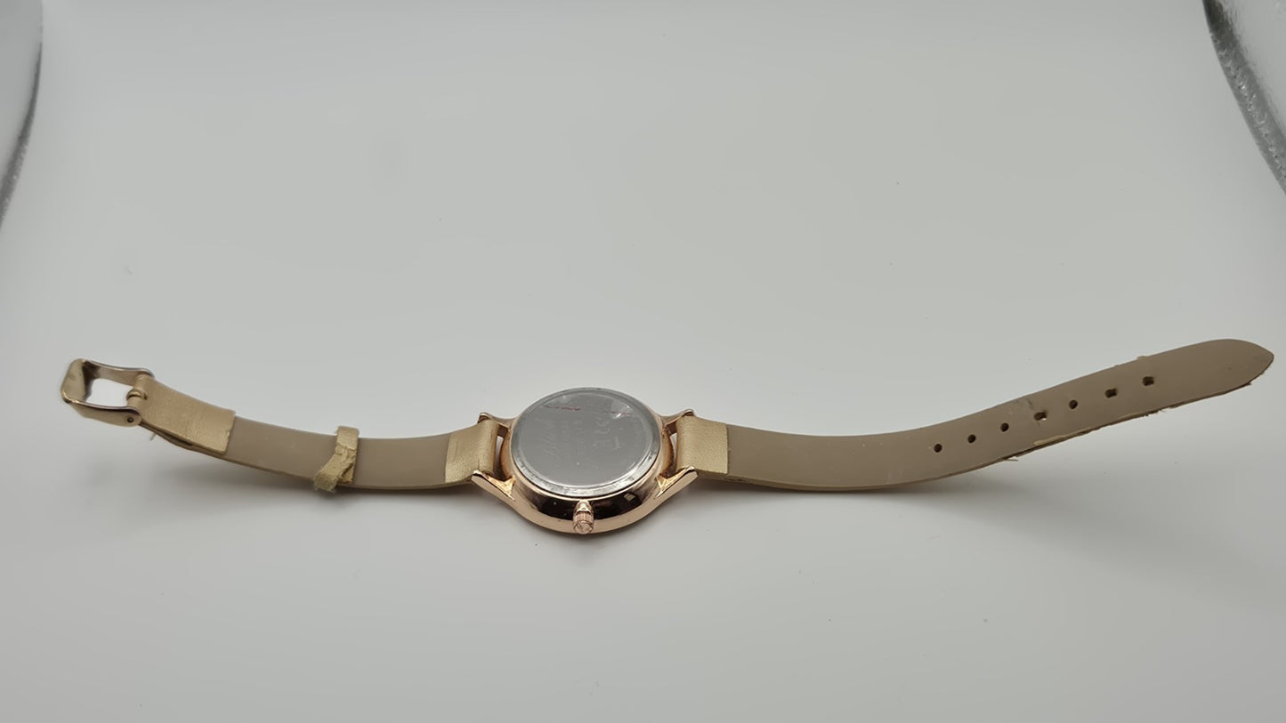 BLUSH LADIES QUARTZ WATCH Rose gold face and gold strap11