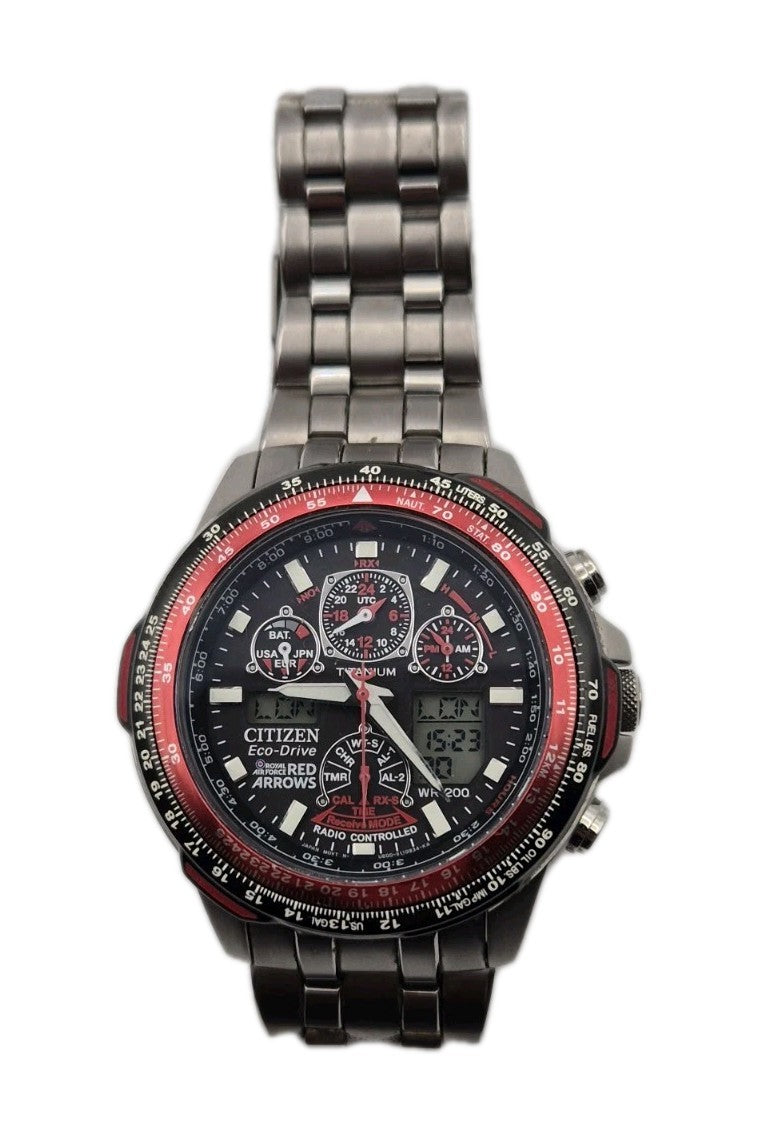 Citizen Skyhawk A-T Red Arrows JY011055E Black Dial Radio Controlled Wrist Watch0
