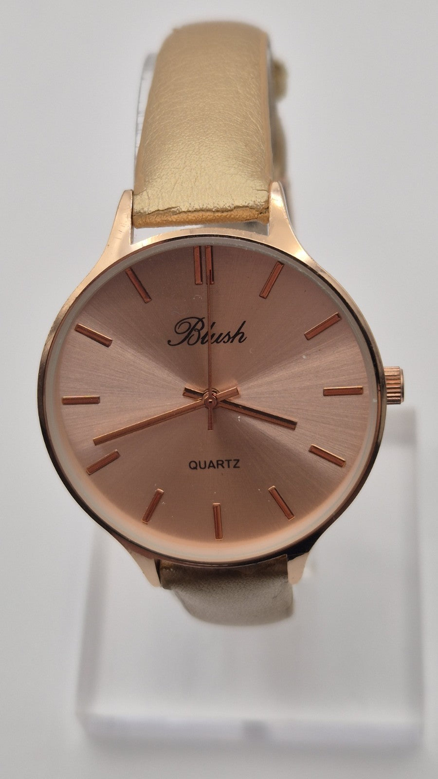 BLUSH LADIES QUARTZ WATCH Rose gold face and gold strap2