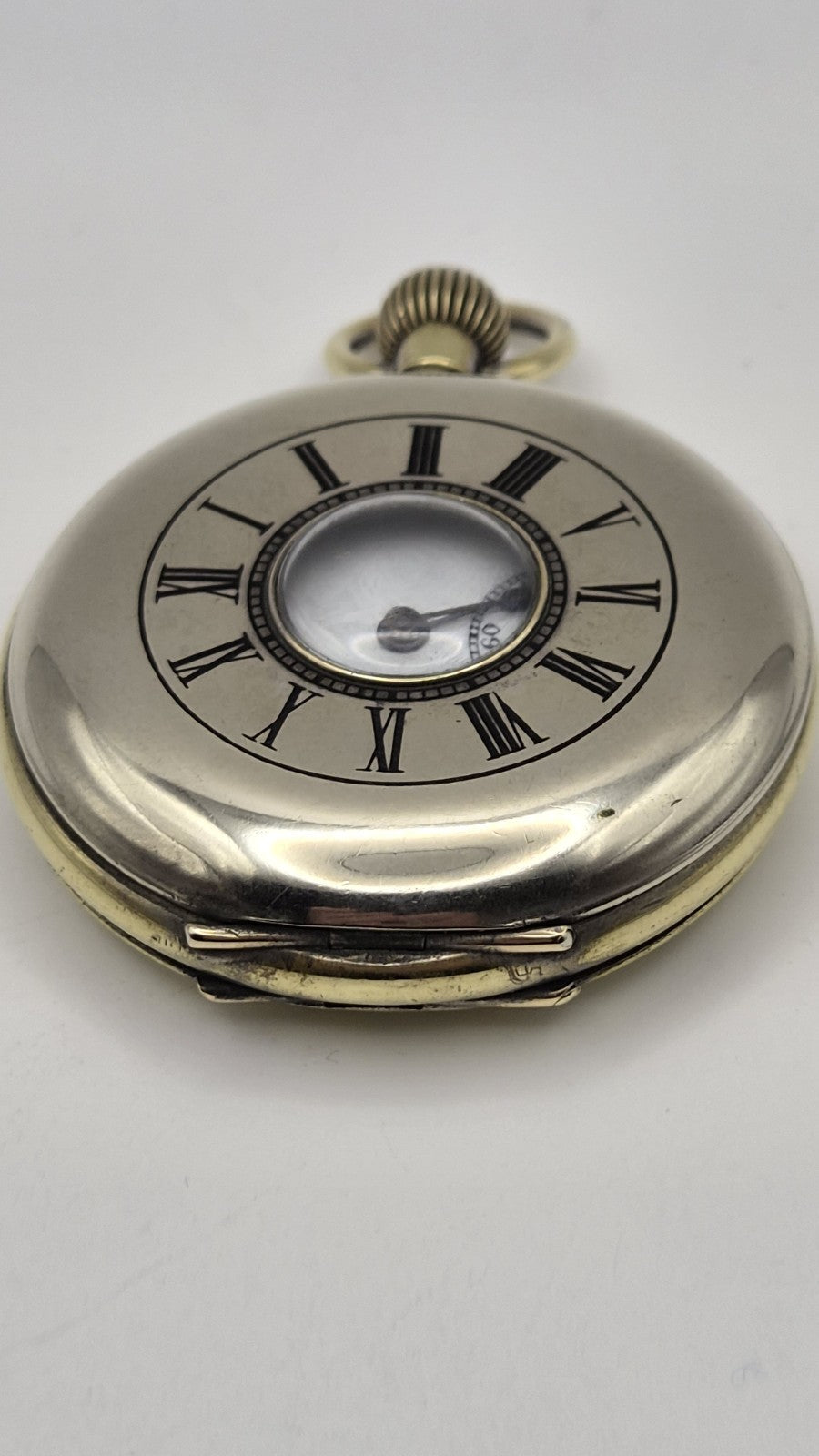 vintage Medana half-hunter pocket watch Working15