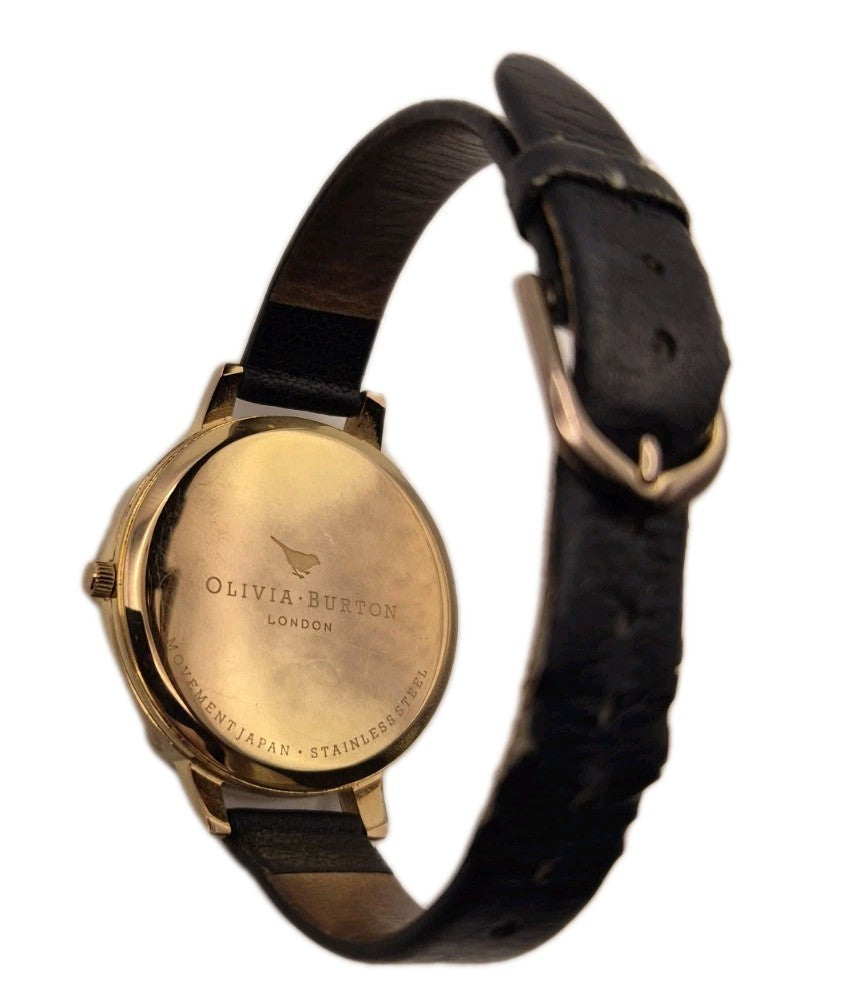 Olivia Burton Big Dial Black and Gold Women's Watch5