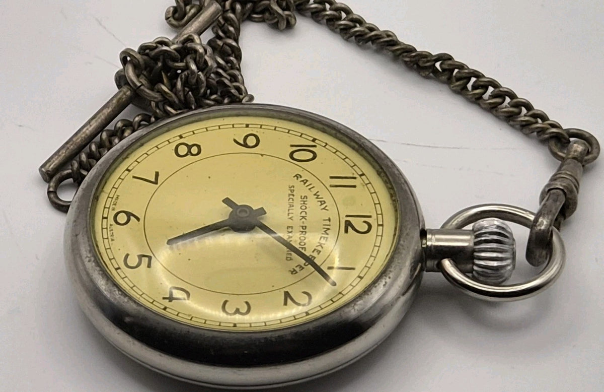 vintage Railway Timekeeper pocket watch. Austria. Working3