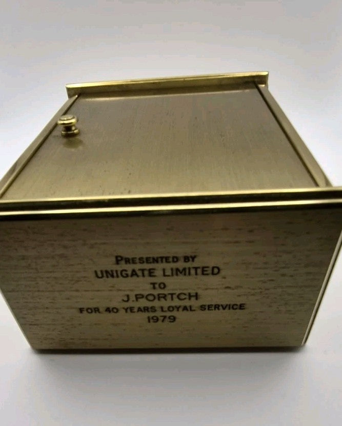 Garrard mechanical 1979 presentation brass cased mantle clock - Working6