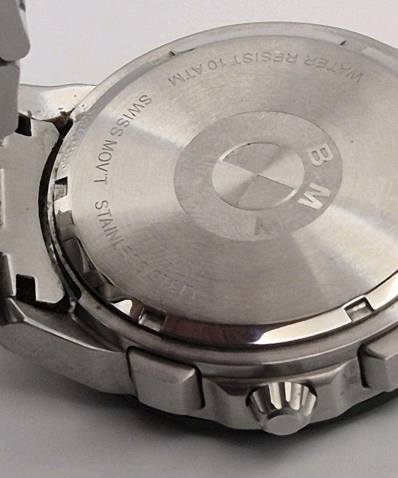  Gents Quartz BMW Chronograph Torneau W/ Date Window Working Wristwatch/Diecast 12