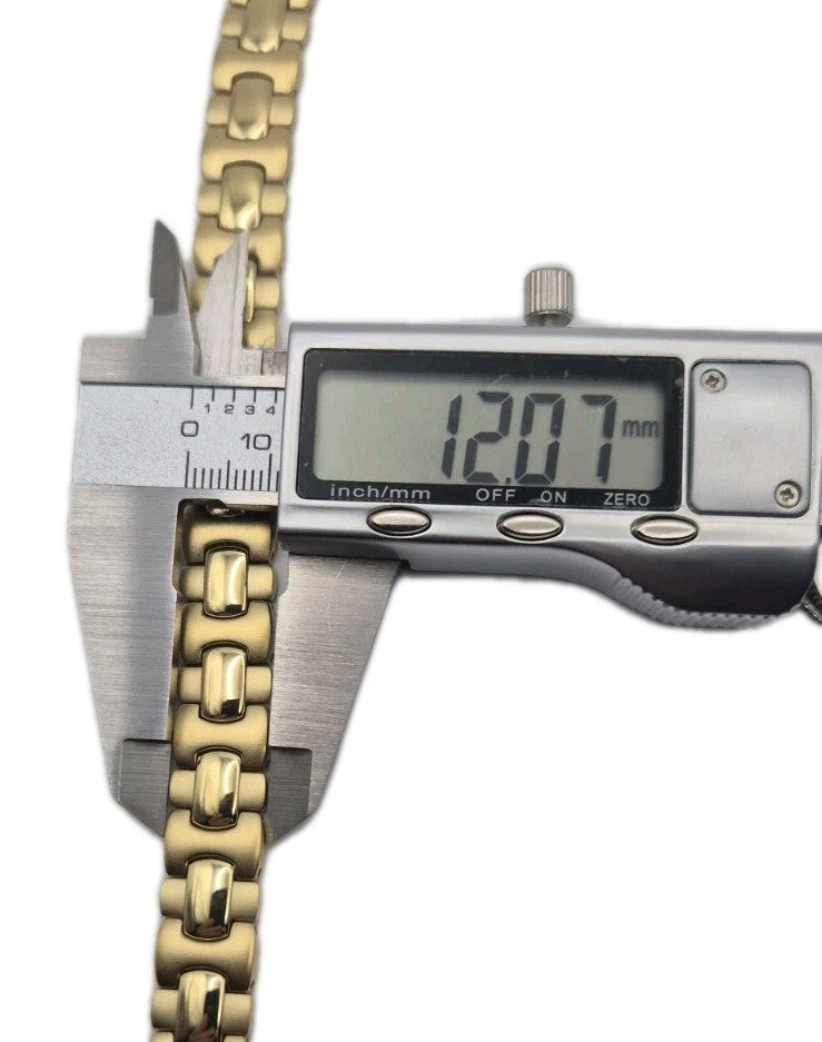 Ladies Rotary Two Tone Watch and Brick Bracelet Set10