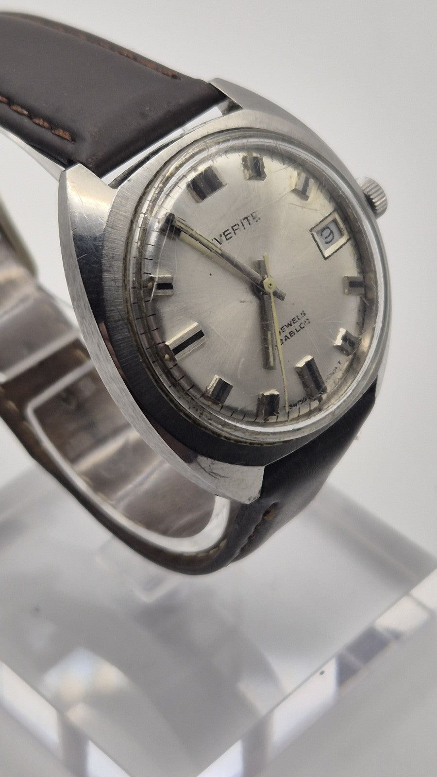 Vintage Everite 17 Jewels Incabloc Swiss Made Mens Mechanical Watch9