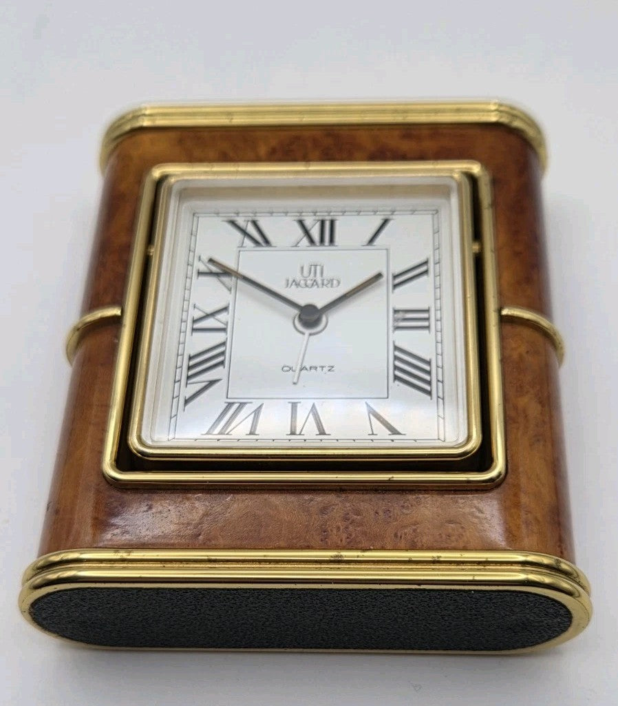 Uti Jaccard French quartz alarm clock in original fitted box - clock2