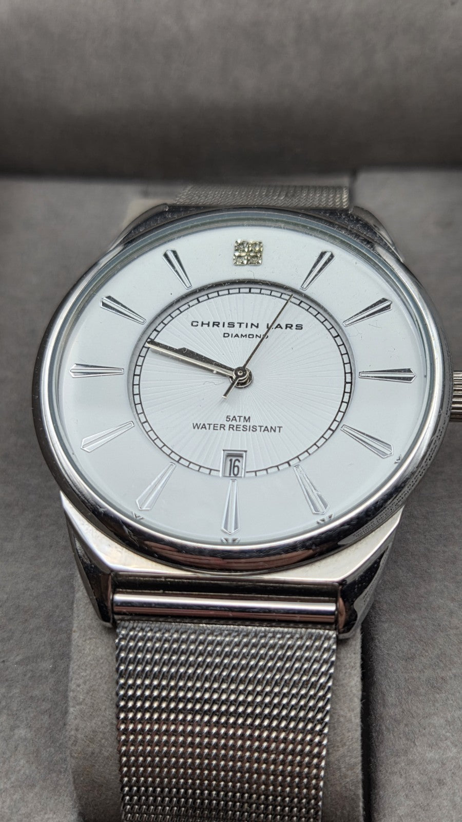 Christin Lars Diamond men's quartz dress watch2