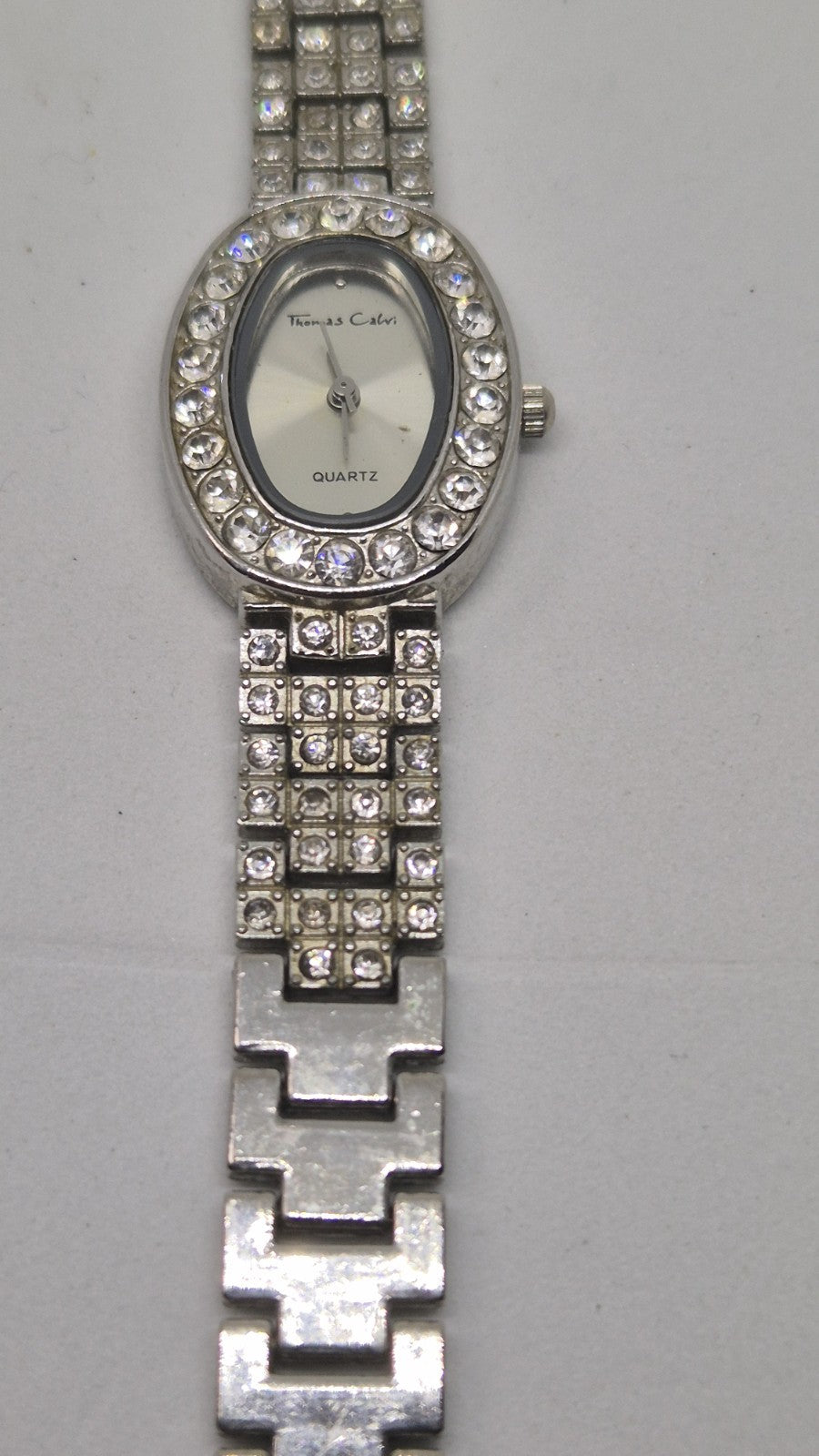 Vintage Thomas Calvi Quartz Ladies Rhinestone Watch3