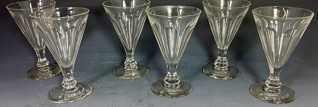 SET OF 6 GEORGIAN DRINKING GLASSES 16.5cm TALL1
