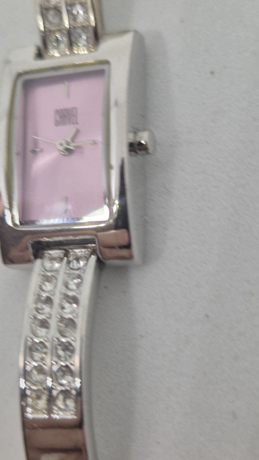 Carvel Ladies Pink Gem Watch1
