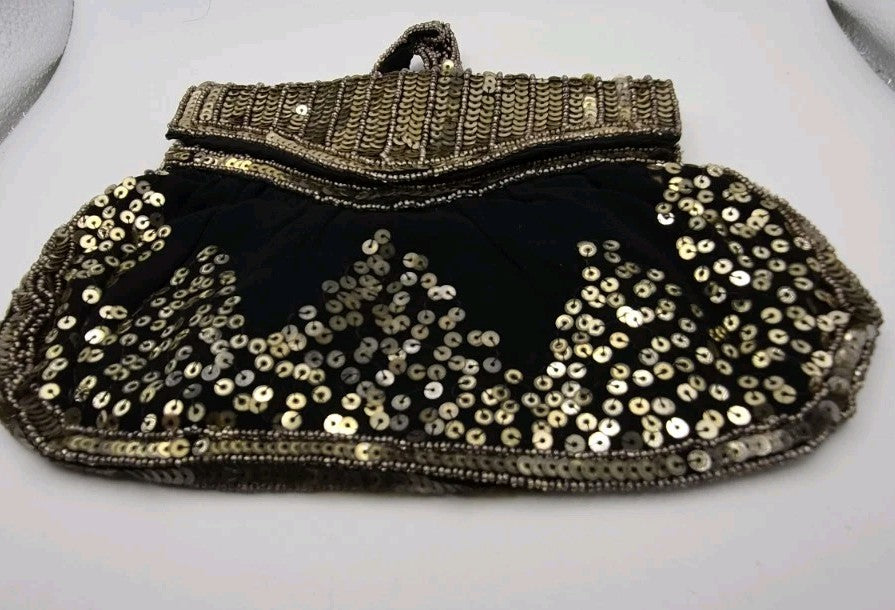 vintage Belgium Art Deco sequin evening purse1