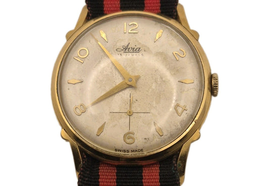 Avia 15 Jewels Vintage Swiss HandWind Small Seconds – Working0