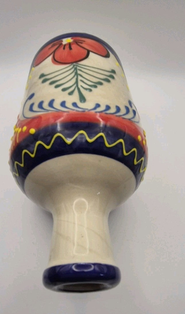 Colourful Pedraza Spain, Studio Pottery Hand Painted Ceramic Bottle3